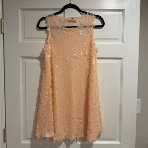 Charming Peach Sleeveless Dress